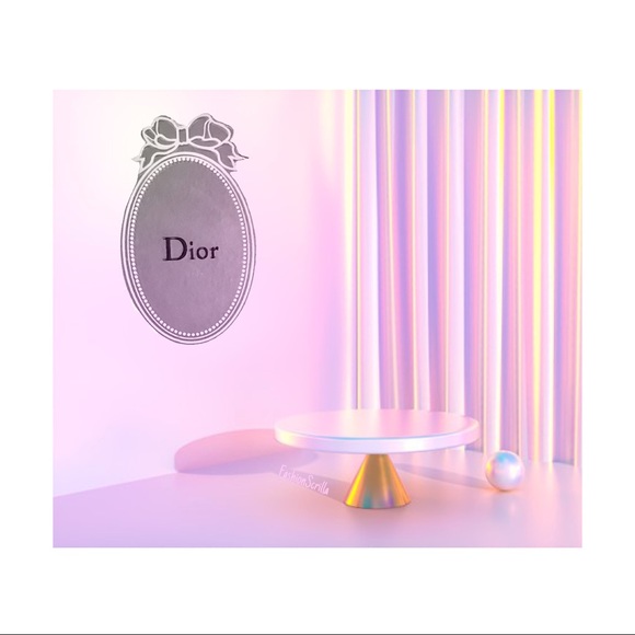 Christian Dior Authentic Lady Dior Laser Etched Ribbon Detail Coquette Mirror - Picture 6 of 17